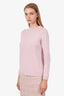 'S Max Mara Pink Knit Mock Neck Sweater Estimated Size X-Small