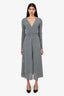ROTATE Birger Christensen Silver Long Sleeve Dress Size M