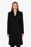 Dolce & Gabbana Black Wool Single Breasted Coat Estimated Size 38