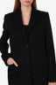 Dolce & Gabbana Black Wool Single Breasted Coat Estimated Size 38