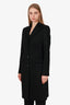 Dolce & Gabbana Black Wool Single Breasted Coat Estimated Size 38