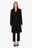 Dolce & Gabbana Black Wool Single Breasted Coat Estimated Size 38