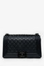 Pre-Loved Chanel™ So Black Quilted Lambskin Medium Boy Bag