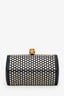 Alexander McQueen Black Leather Hexagon Studded Clutch With Strap