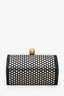 Alexander McQueen Black Leather Hexagon Studded Clutch With Strap