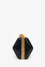 Alexander McQueen Black Leather Hexagon Studded Clutch With Strap