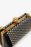 Alexander McQueen Black Leather Hexagon Studded Clutch With Strap