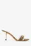 Gucci Beige GG Supreme Canvas White Leather Bow Heels Size 36.5