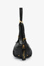 Christian Dior 2025 Black Crinkled Leather Small 'D-Journey' Hobo Bag