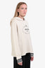 Prada 2023 Heathered Beige Cotton Logo Hoodie Size S