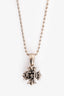 Chrome Hearts Sterling Silver CH Letter Plus Pendant With Chain