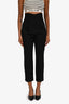 Saint Laurent Black Wool High Rise Buttoned Pants Size 36