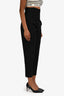 Saint Laurent Black Wool High Rise Buttoned Pants Size 36