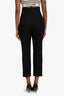 Saint Laurent Black Wool High Rise Buttoned Pants Size 36