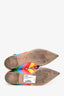 Valentino Multicolour Rainbow Leather Rockstud Ballerina Flats Size 36