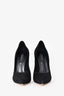 Casadei Black Suede Pearl Heels Size 7