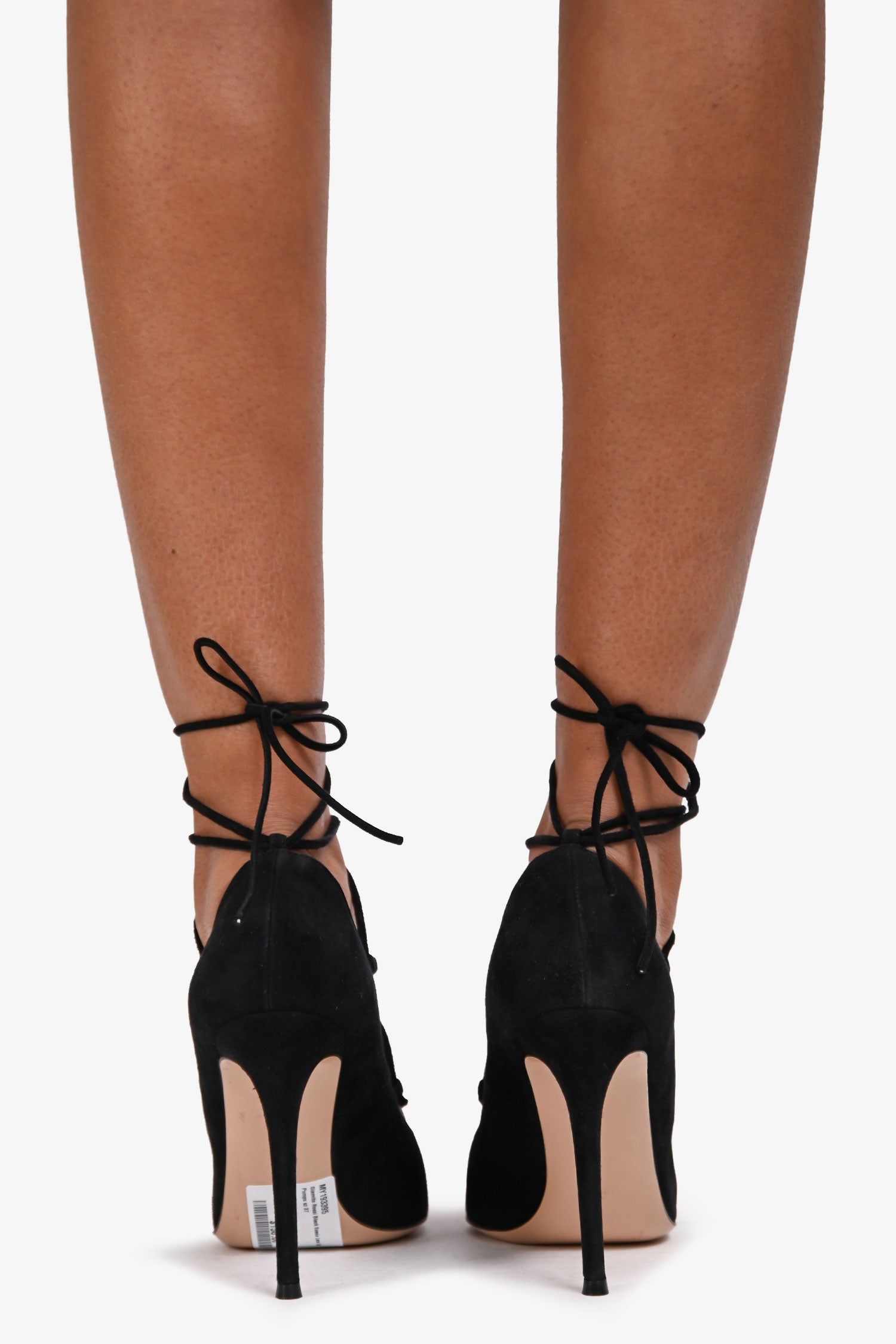 gianvito rossi スリッポン 37 1/2 Gianvito Rossi Black Suede Lace-Up Pumps Size 37 – Mine & Yours