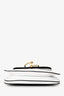 JW Anderson White/Black Leather Medium Pierce Bag