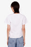 Pre-Loved Chanel™ 2021 White Crystals Tweed Coco Chanel T-Shirt Size 36
