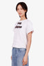 Pre-Loved Chanel™ 2021 White Crystals Tweed Coco Chanel T-Shirt Size 36