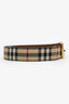 Burberry Brown Checked Pattern Buckle Belt
