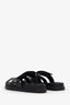 Hermès Black Leather Chypre Sandals Size 36.5