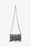 Balenciaga Grey Leather Denim Hourglass Wallet On Chain
