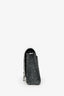 Balenciaga Grey Leather Denim Hourglass Wallet On Chain