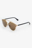 Christian Dior Gold Tone Metal So Real Studded Brow Bar Sunglasses