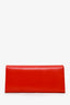 Prada Red Lacca Vitello Move Leather Wallet on Chain Clutch Bag