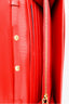 Prada Red Lacca Vitello Move Leather Wallet on Chain Clutch Bag