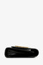 Saint Laurent Black Patent Grained Leather Cassandre Clutch