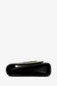 Saint Laurent Black Patent Grained Leather Cassandre Clutch