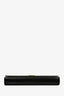 Saint Laurent Black Patent Grained Leather Cassandre Clutch