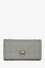 Christian Dior 2017 Grey Leather 'Diorama' Wallet On Chain