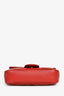 Gucci Red Chevron Quilted Leather Marmont Crossbody