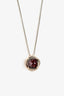 David Yurman Sterling Silver Infinity Garnet Pendant Necklace