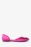 Roger Vivier Pink Satin Chips D'Orsay Flats Size 36.5