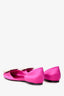 Roger Vivier Pink Satin Chips D'Orsay Flats Size 36.5
