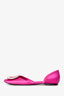 Roger Vivier Pink Satin Chips D'Orsay Flats Size 36.5