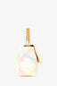 Pre-Loved Chanel™ 2022 White Multicolour Leather Medium Flap 19