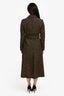 Fendi Brown Canvas Zucca Mid-Length Trench Coat Size 36
