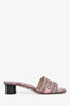 Christian Dior Pink D-way Heeled Slides Size 36.5