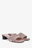 Christian Dior Pink D-way Heeled Slides Size 36.5