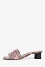 Christian Dior Pink D-way Heeled Slides Size 36.5