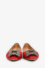 Manolo Blahnik Red Satin Hangisi Flats Size 36.5