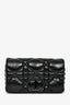 Christian Dior Black Leather Macrocannage Small 'Caro' Crossbody Bag