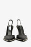 Alexander Wang Black Leather Studded Slingback Heels Size 36.5