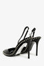 Alexander Wang Black Leather Studded Slingback Heels Size 36.5