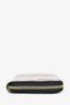 Christian Louboutin White/Leopard Print Patent Leather Long Zip Wallet